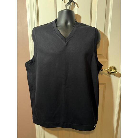 Nike Other - Nike Golf Gilet Vest Mens Large Black Pullover Nike Fit Dry Top Heavier Weight